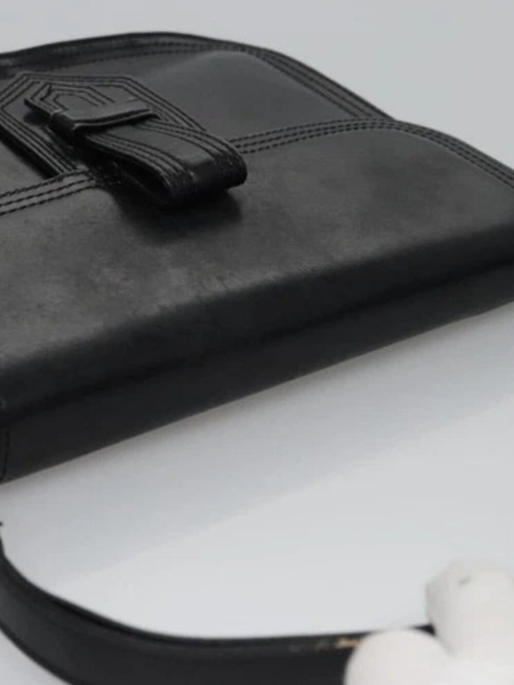 SAINT LAURENT Shoulder Bag Leather Black Auth - Picture 6 of 16